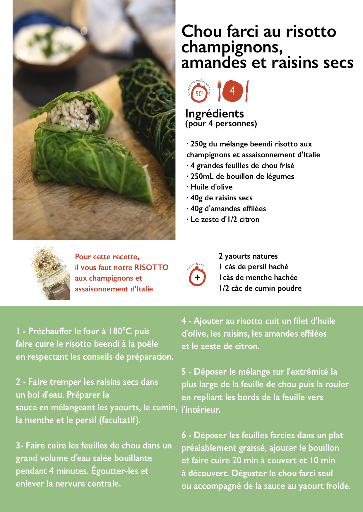 Fiches recettes beendi RISOTTO aux champignons et assaisonnement d'Italie_hiver 2020